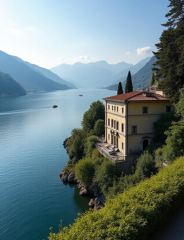 Una villa storica affacciata sul Lago di Como.
